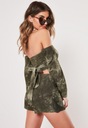 MISSGUIDED VIAZANÉ KHAKI ŠORTKY VZOR TIE DYE (38) Kolekcia brak