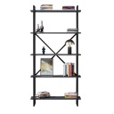 МЕТАЛЛИЧЕСКИЙ КНИЖНЫЙ ШКАФ LOFT INDUSTRIAL RUSTIC 90см ELSTON Антрацит