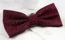 Мужской галстук-бабочка с нагрудным платком Alties - темно-красный, с узором
