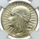 Polska, II RP, 5 złotych 1933, Głowa kobiety, NGC MS62 Waga produktu z opakowaniem jednostkowym 0.05 kg
