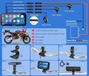 CARPURIDE W603D 6,3'' МОТОЦИКЛЕТНИЙ ЕКРАН GPS CARPLAY БЕЗПРОВІДНИЙ КАМЕРА  фото 6