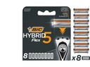Картриджи BIC Hybrid Flex 5 Razor - блистер по 1 упаковке по 8 шт.