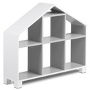 Детский книжный шкаф СКАЗОЧНЫЙ ДОМ серый коллекция MIRUM