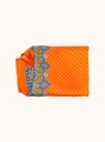 Allora Hodvábna oranžová vreckovka s bodkami 32c Dominujúca farba viacfarebná