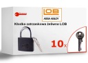.10 КЛЮЧЕЙ. LOB KSS60 ЧУГУННЫЙ ЗАЩЕЛКИВАЮЩИЙСЯ ЗАМОК + 10 КЛЮЧЕЙ