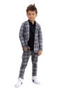 Серая клетчатая куртка All For Kids 128 134
