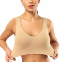 Фирменный бесшовный спортивный бюстгальтер SmartTex BEIGE