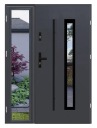 НАРУЖНЫЕ ДВЕРИ С ФРАМУГОЙ DAX F03 BLACK RELINING