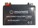 Гелевый аккумулятор Moretti 12 В GEL 8 Ач 120 А MTX9-BS YTX9-BS для мотоцикла