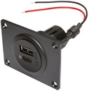 ВНУТРЕННЯЯ ДВОЙНАЯ РАЗЪЕМКА USB C/A + МОНТАЖНАЯ ПЛАСТИНА 12-24 В 5 Вт 3,6 А