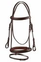 НАЧАЛО Простая кожаная уздечка с поводьями, коричневая XFULL