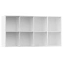 vidaXL Regál na knihy, biely, 66x30x130 cm, materiál na báze dreva Farba nábytku biela