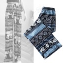 Dámske háremové nohavice Vysoký pás Ľahké Vintage Veľkosť Bohemian Boho Blue Dominujúci materiál akryl