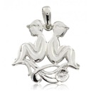 ЗНАК ЗОДИАКА БЛИЗНЕЦЫ 925 СЕРЕБРЯНЫЙ БЛИЗНЕЦЫ