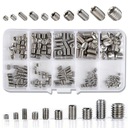 ВИНТЫ БЕЗГОЛОВКИ С ШЕСТИГРАННОЙ ГОЛОВКОЙ - НАБОР ИЗ 200 ШТ. РАЗЛИЧНЫХ РАЗМЕРОВ