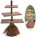 ТАРЕЛКА ДЛЯ ТОРТА 3-Х ЯРУСНАЯ В СТИЛЬ МЕТЛЫ НА ХЭЛЛОУИН