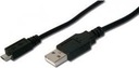 Kabel USB USBA microUSB 1.5 m Czarny (ku2m15f)