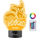 3D светодиодный ночник PIKACHU POKEBALL POKEMON Имя