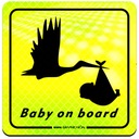 TownStix Naklejki na samochód Baby on Board za 17,99 zł z Biłgoraj
