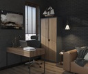 Eco Design JAN NOWAK JAK H высокий металлический офисный шкаф, антрацит/орех