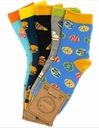 5 párov Ponožky XINTAO mix vzorov veľ. 38-42 bavlna darček vtipné burger Značka FERINA