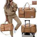 ЖЕНСКАЯ ФУНКЦИОНАЛЬНАЯ ПУТЕШЕСТВЕННАЯ СПОРТИВНАЯ ТУРИСТИЧЕСКАЯ СУМКА БЕЖЕВАЯ ДЛЯ ТРЕНАЖЕРНОГО ЗАЛА