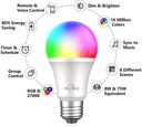 GOSUND WB4 Inteligentna żarówka LED RGBW E27 8W WI Klasa efektywności energetycznej F