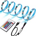 Светодиодная лента для подсветки телевизора, светодиодная лента RGB USB длиной 1 м с пульта дистанционного управления