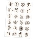 АДВЕНТ-КАЛЕНДАРЬ a5 24 РОЖДЕСТВЕНСКИЕ НАКЛЕЙКИ 3,3 см 01