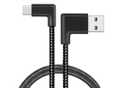 Прямоугольный нейлоновый кабель USB-C 3.1 Type C — USB 2.0, 1 м