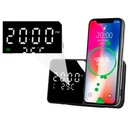 ЦИФРОВОЙ БУДИЛЬНИК Часы ИНДУКТИВНОЕ ЗАРЯДНОЕ УСТРОЙСТВО 15 Вт Темп.