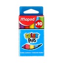 Картонный цветной мел - 10цвет.