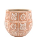 ОРАНЖЕВЫЙ КЕРАМИЧЕСКИЙ ГОРШОК ДЛЯ ЦВЕТОВ КРЫШКА 18