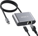 Адаптер Ethernet (RJ45) для док-станции USB C с портом зарядки 60 Вт