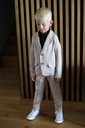 Oblek pre chlapca v kocke béžový 104 110 Vek dieťaťa 3 roky +