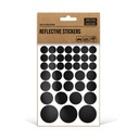 СВЕТООТРАЖАЮЩИЕ наклейки на велосипеды, шлемы, КРУГЛЫЕ, черные