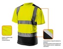 Výstražné tričko, tmavo dole, žltá, veľkosť S Ďalšie vlastnosti upozorňovacie