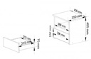 Nočný stolík CL1 artisan-biely stolík 40cm AKD Výška nábytku 40 cm