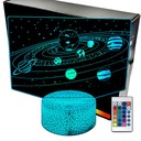 Ночная лампа галактика Солнечная система планеты 3D светодиодные лампы