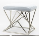 Sivý sedák taburetka puf strieborný rošt Výška nábytku 47 cm