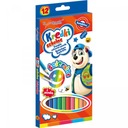 КАРАНДАШ С ЛАСТИКОМ, Стираемый, 12 ЦВЕТОВ BAMBINO