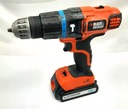 WKRĘTARKA BLACK&DECKER 18V KOMPLET Rodzaj silnika silnik szczotkowy