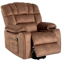 Электрическое кресло для отдыха, массажное кресло с подогревом, коричневое