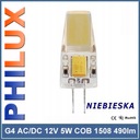 LED G4 12V AC/DC 5W 1508 COB 320lm niebieska