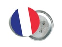 Przypinka kotylion plakietka z flagą Francji Waga produktu z opakowaniem jednostkowym 0.07 kg