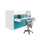 Kiki 1-ярусная кровать с выдвижным столом, матовая