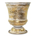 КРЫШКА ДЛЯ ЦВЕТОЧНОГО ВАЗОВА ЗОЛОТАЯ МЕТАЛЛИЧЕСКАЯ 16х13см СТИЛЬНАЯ 15