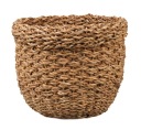КРУГЛАЯ КОРЗИНА С МОРСКОЙ ТРАВОЙ БОХО 29x29x25 см