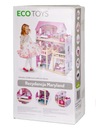 Drevený domček pre bábiky led nábytok ECOTOYS Efekty LED podsvietenie