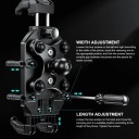 MOTOCIKLAS PHONE HOLDER ANTYWIBRACYJNY 1″ NA КЕРМА KULOWA ПІДХОДИТЬ DO 5,4″-7,2″  фото 8